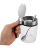 KICHOUSE 3 Sets Glass Spice Containers with Lids and Spoons