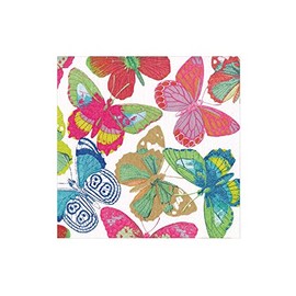 Caspari Butterflies Bright Boxed Cocktail Napkins - 40 Per Box