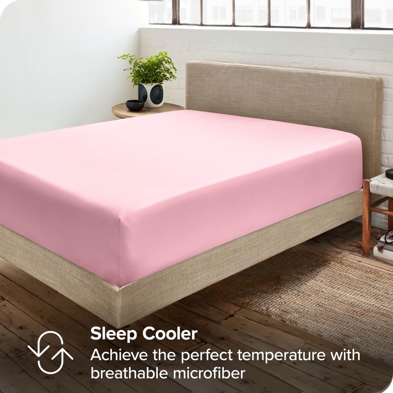 Bare Home Fitted Bottom Sheet Single - Premium 1800 Ultra-Soft