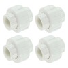 sourcing map 4Pcs 1/2" UPVC Union Coupling Pipe Fitting (Socket