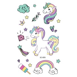 EROSPA® Unicorn Tattoo Sticker Temporary Children's Girls
