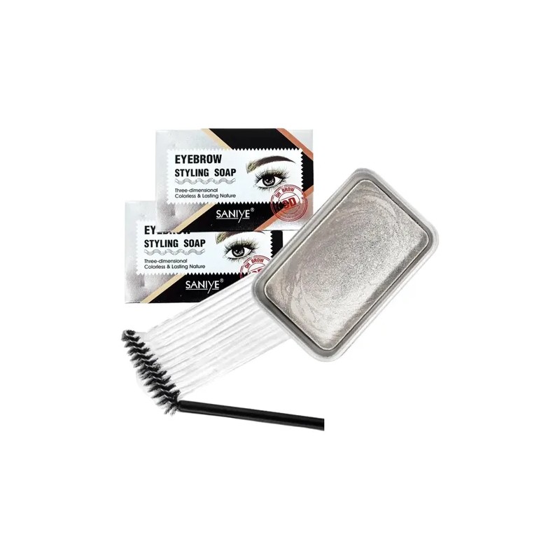 2 Pz Cera Cejas Jabon Fijador Traslucido Eyebrow Organica