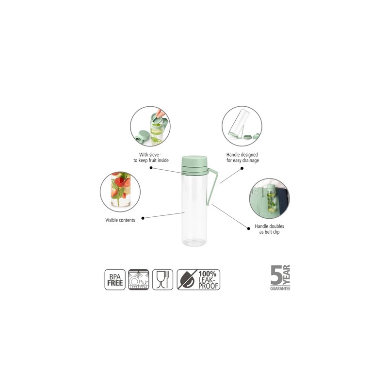 Brabantia - Make & Take Water Bottle with Strainer 0.5L