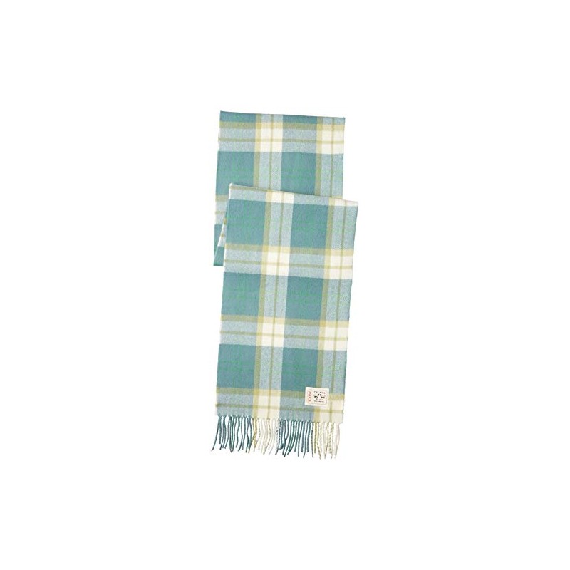 Avoca Merino Scarf, Green Check