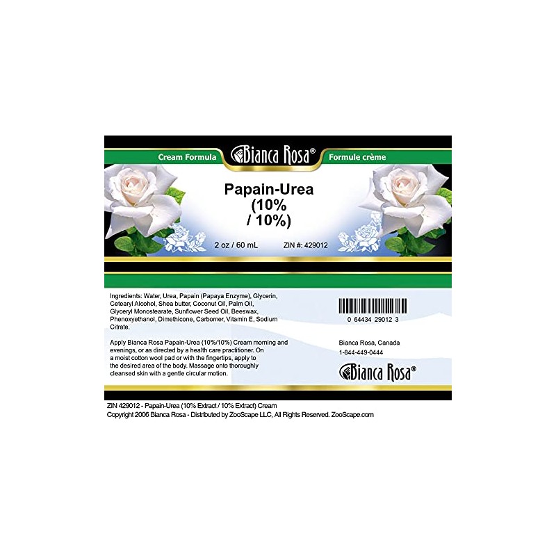 Bianca Rosa Papain-Urea (10% / 10%) Cream (2 oz, ZIN: