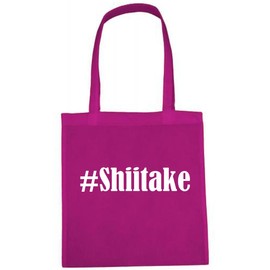 Social Network... # Shiitake Hashtag Tote Bag School Bag Gym Bag 38 x 42 cm in Pink Blue Green Grey Yellow Red Black White Beige, Pink