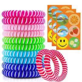 Dufuso 12 Pezzi Antizanzara Bracciali, 18 Pezzi Cerotti Antizanzare Bambini, Adesivi Per Zanzare Repellente, Repellente per Insetti Naturale puro per adulti e bambini, per Attività all'aperto e Viaggi