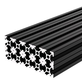 GASHER 10PCS Aluminum Extrusion Black 1000mm T Slot 2020 Aluminum Profile Extrusion Linear Rail Extrusion European Standard, for 3D Printer Parts and CNC Machine (39.4")