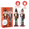 THE TWIDDLERS 12-Inch Christmas Wooden Nutcracker Figures (Red) - King