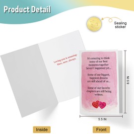 Spercy Romantic Anniversary Card for Him Her, Sweet Valentines Day Card for Boyfriend Girlfriend, Love Card Gifts for Husband Wife