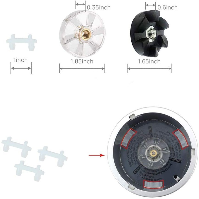 Spare Parts for Nutribullet Blenders, 2 Top Base Gear and