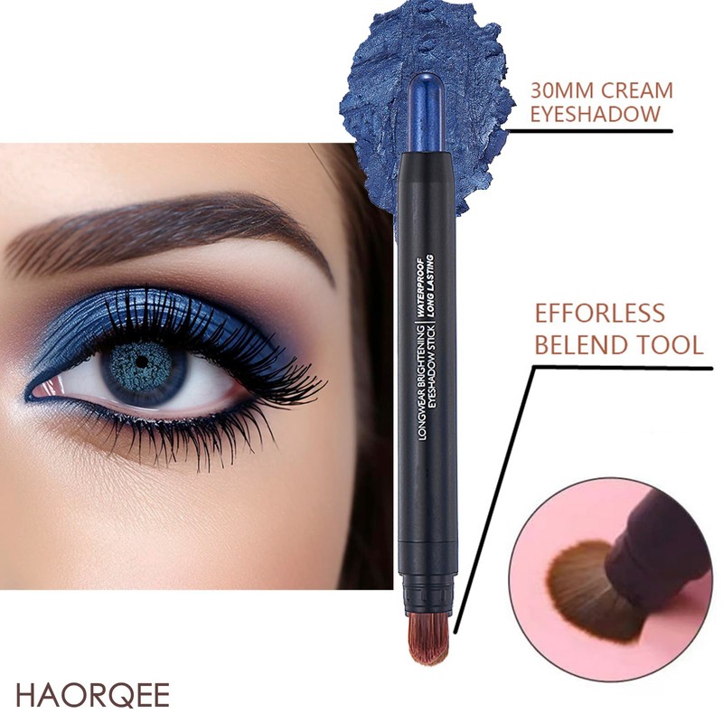 Blue Eyeshadow Stick, Glitter Eye Shadow Crayon Pen Eyeshadow Pencil