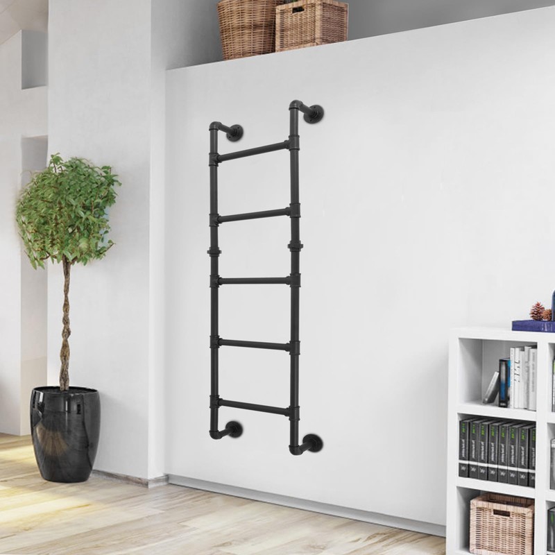 Wall/Floor-Mounted Bunk Bed Ladder, Basement Window Well Egress Ladder, Metal
