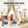 Wooden Magnetic Whiteboard Chalkboard Kids Art Easel Double Sided With