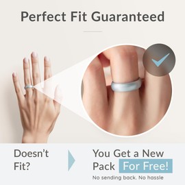 ThunderFit Women’s Silicone Bridal Ring Sets, 5.5mm Wide, 2mm Thick, Wedding Rubber Bands, Variety Multipack 1-12