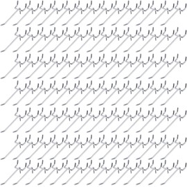 Funrous 100 Pack Peg Board Hooks Stainless Steel Pegboard Hooks Shelving Display Hanging Peg Board Holders for 1/8 and 1/4 Garage Storage Tools Organizer(4 Inch)