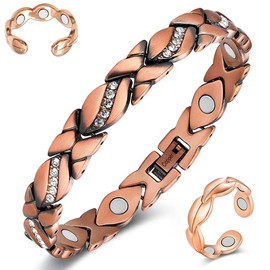 Cigmag Copper Bracelet for Women Ultra Strength Magnet 99% Pure Copper with Adjustable Tool & Gift Box Magnetic Field Therapy