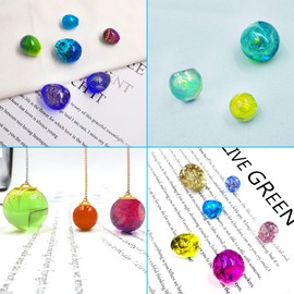 2 Pcs Ball Silicone Resin Molds, findTop Eggs Ball Epoxy Resin Molds Universe Spheroid Molds, Pendant Casting Molds for Resin Crafts, DIY Jewelry Making