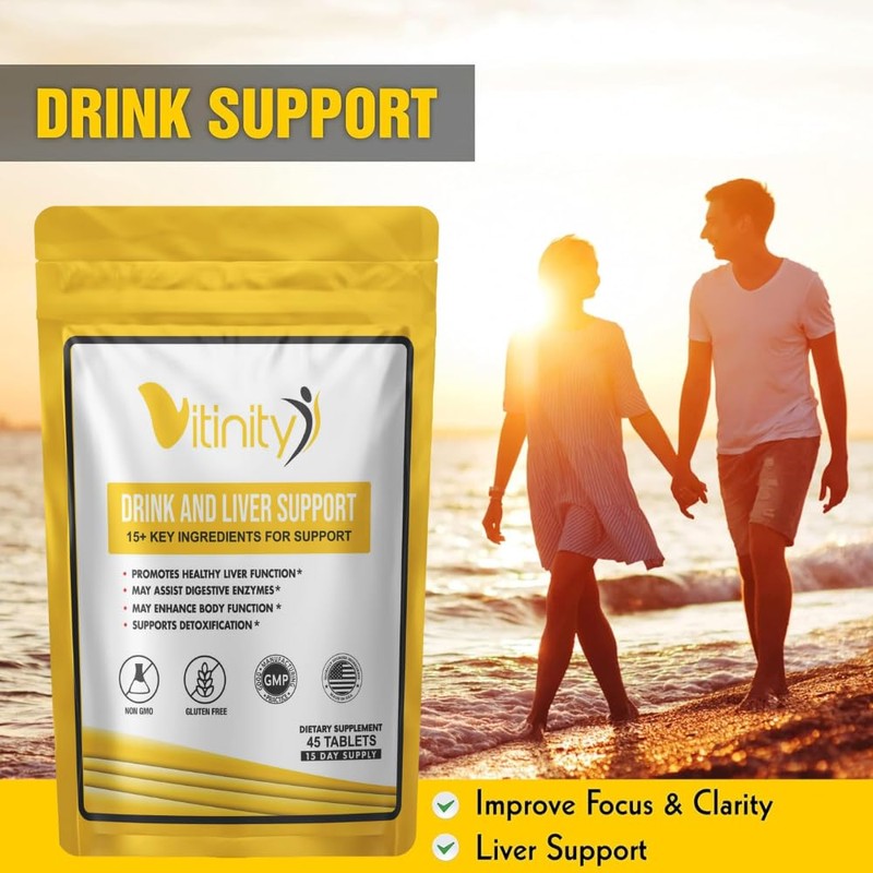 Anti Alcohol Drink Support Supplement - Craving Support,Liver Health,Reduce Alcohol