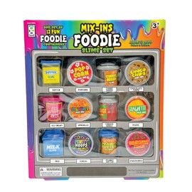 Raymond Geddes Mix-Ins Foodie Slime Set (Set of 6) - Party Kit with 6 Mix-Ins, 6 Flavored Slime – Play Kit for Kids