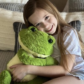 MaoGoLan Big Stuffed Frog 24 inch Giant Cute Frog Stuffed Animal for Teens Green Plush Toy for Girls Large Toad Plush Toy for Kids Birthday Gifts Themed Party Decor