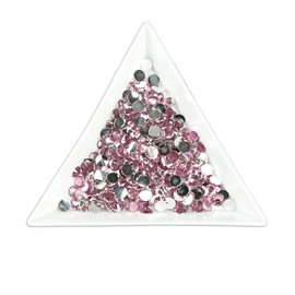 500pcs 5mm Flat Back Resin Rhinestones Bling Crystal Diamantes for Nail Art & Craft (5mm, Fuchsia)