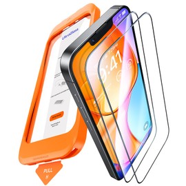 UltraGlass UNBREAK TOP 9H+ Glass for iPhone 16e Screen Protector (12FT Military Grade Shatterproof) Screen Protector 16e Tempered Glass (Longest Durable) Full Edge Coverage 6.1" 2 Pack