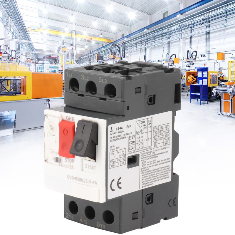 Electric Circuit Breaker Motor Start Stop Protection Switch 35mm Guide