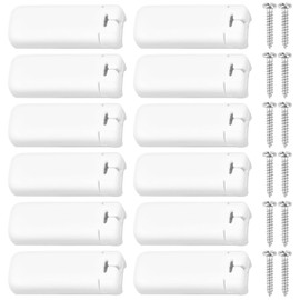 Sprießen Pack of 12 Pleated Brackets, Clamping Shoes for Tensioned Pleated Blinds, Pleated Holder for Drilling Replacement Parts, Plastic Pleated Replacement Parts, with 12 Screws, for Fixed Window
