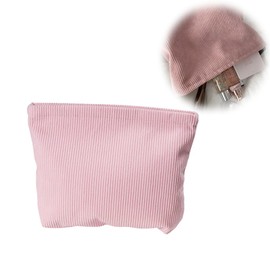 LJFEA Cosmetic Bag Women's Multifunctional Cosmetic Bag Travel Makeup Bag Portable Aesthetic Bag Toiletry Bag Makeup Bag Organiser for Handbag for Travel, Everyday Pink