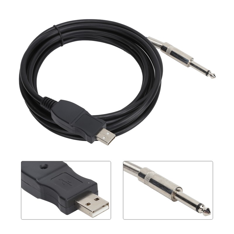 Guitar USB Cable 3 Meters Compatible with The Computer Connection