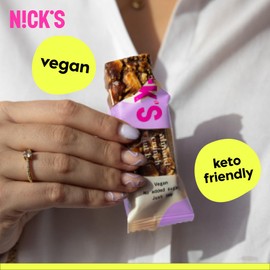 NICKS Keto Nut Bar Almond Chocolate Snack Bar, Low Carb Snacking for Sports, Hiking, Gaming, Outdoor Activities, 1G sugar, 3G net carbs, healthy snack (pack of 30) 40.0 grams