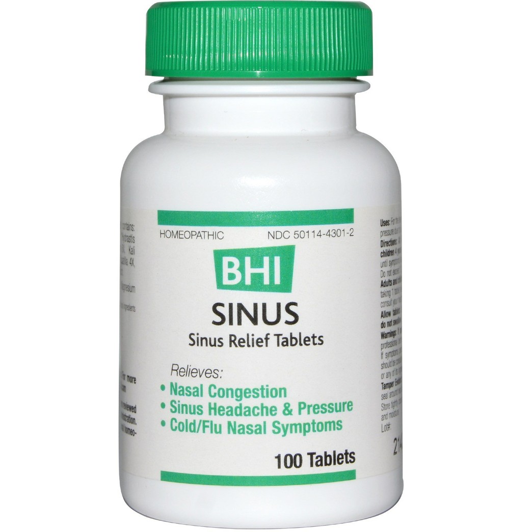 MediNatura, BHI, Sinus, 100 Tablets - 2pc