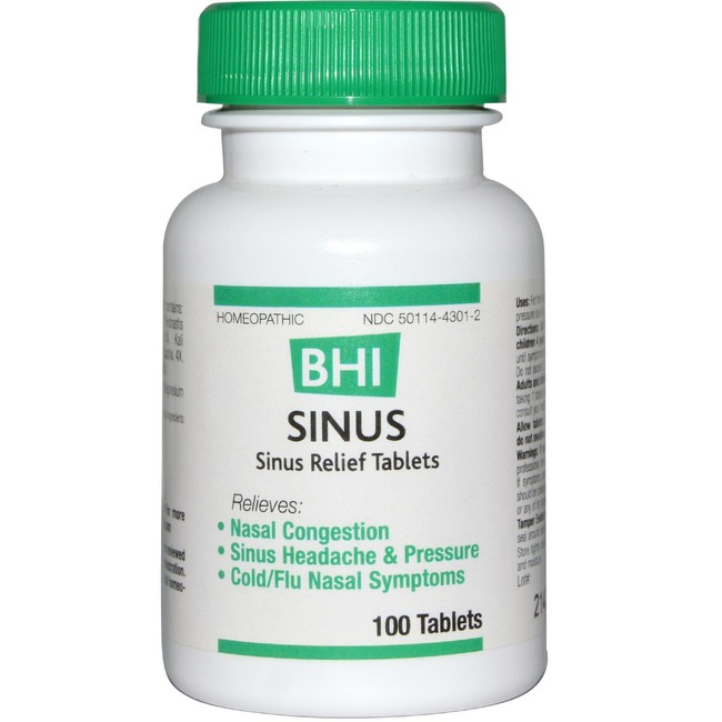 MediNatura, BHI, Sinus, 100 Tablets - 2pc