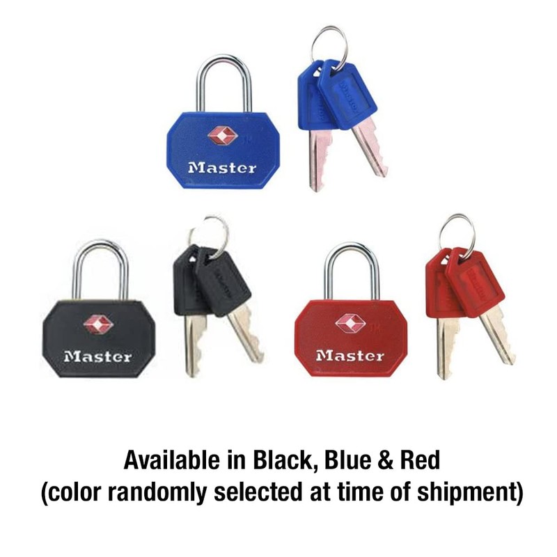 Master Lock 4681TBLK TSA Approved Luggage Lock with Key, 2