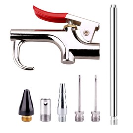 7 Pcs Air Compressor Blower Kit, 90PSI Air Nozzle Blow Gun, 1/4 inch Air Duster Gun Pneumatic Air Compressor Accessories Dust Cleaning Tool
