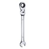 sourcing map Flex-Head Ratcheting Wrench 9mm 180° Rotating Head Metric