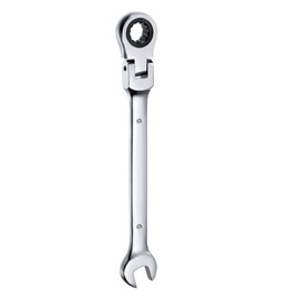 sourcing map Flex-Head Ratcheting Wrench 9mm 180° Rotating Head Metric Ratchet Combination Wrenches 72-Teeth Chrome Vanadium Steel Open End Ratchet for Fasteners Nut Bolt