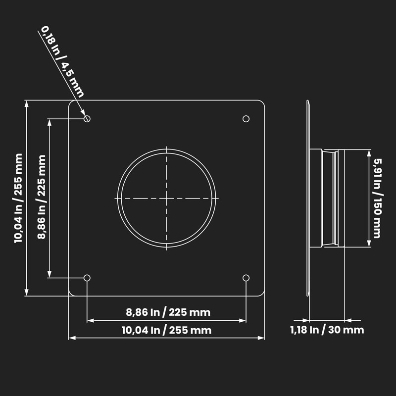 Duct Connector Flange - Ø 150mm / 6" Inch Ducting