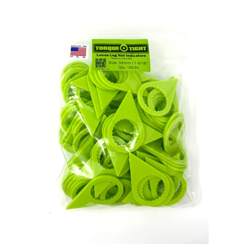 Torque-Tight 33mm Loose Lug Nut Indicators (Green) – Visual Safety