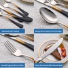 Moxinox 20-Piece Black Gold and Silverware Set, 18/0 Stainless Steel