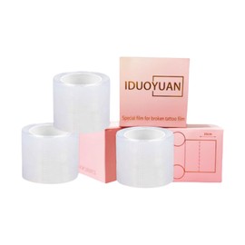 3000 Sheets Disposable Eyebrow Tattoo Plastic Wrap Premium Transparent Chopped Breakpoint Film Roll for Lip Blush Eyebrow Lamination,Lash Lift & More. Professional-Grade Preservative Film, 3.94 Inch