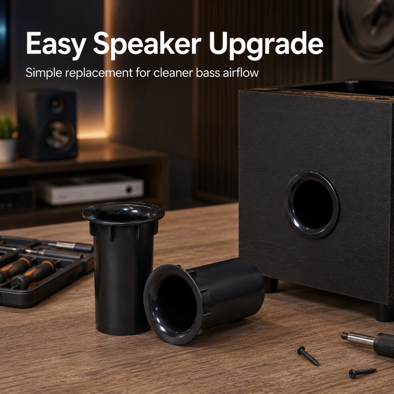 Bass Reflex Port Tube for Speaker Cabinets – 2-Piece ABS