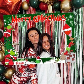 JeVenis Christmas Party Game Supplies Christmas Photo Booth Props Christmas Games Selfie Props Lets Get Ugly Sweater Party Decoration