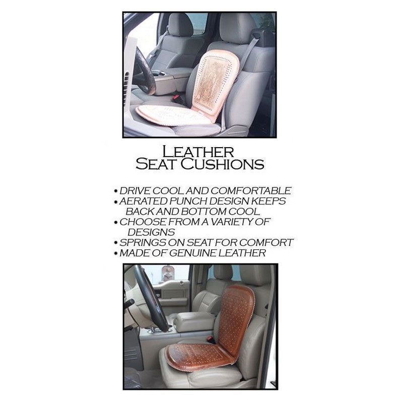 1clickautoacc Genuine Cowhide Mexican Respaldo Leather Car Seat Cushion Square