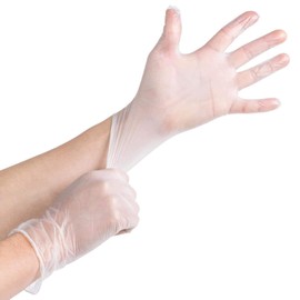 BOX OF 100 Strong Quality CLEAR Vinyl Powder Free EXTRA LARGE Gloves |Latex Free - Food Safe - Ambidextrous |MULTI PURPOSE GLOVES XL SIZE AQL 1.5 EN455 CLASS 1