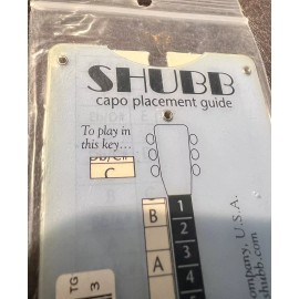Shubb Guitar TG1 Pocket Size Transposing Slide Chart & Capo Placement Guide