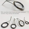 THKFISH Fishing Rod Guide Repair Kit Spinning Rod Guides Ceramics