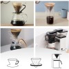 Dingkei V60 Coffee Filters, Cone Filters #2, Natural Unbleached Pour