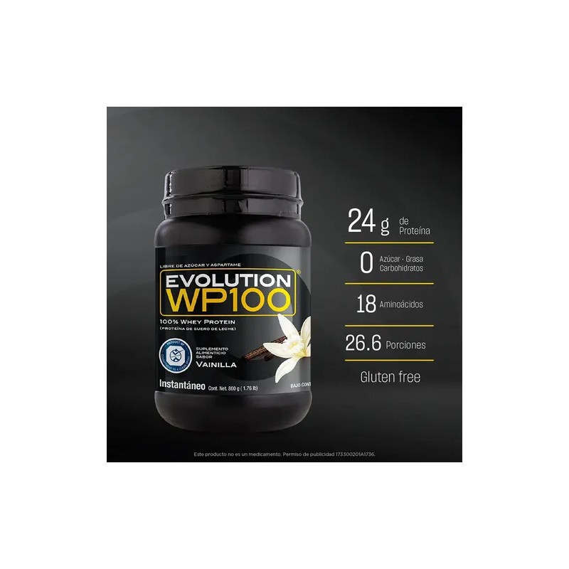 Evolution Proteina Suero De Leche (whey) Wp100 800 G Sabores